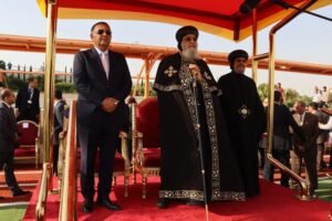 محافظ القليوبية يستقبل البابا تواضروس الثاني في افتتاح صرح "أغصان الزيتون" بمدينة العبور 2