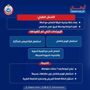 بعد جراحة استمرت 7 ساعات.. معهد ناصر ينجح في استئصال ورم سرطاني نادر يزن 10 كيلوجرامات 2