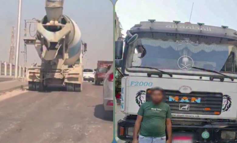 «حمولة خرسانية وسير برعونة».. ضبط سائق نقل بعد تداول فيديو الواقعة بالقاهرة 1
