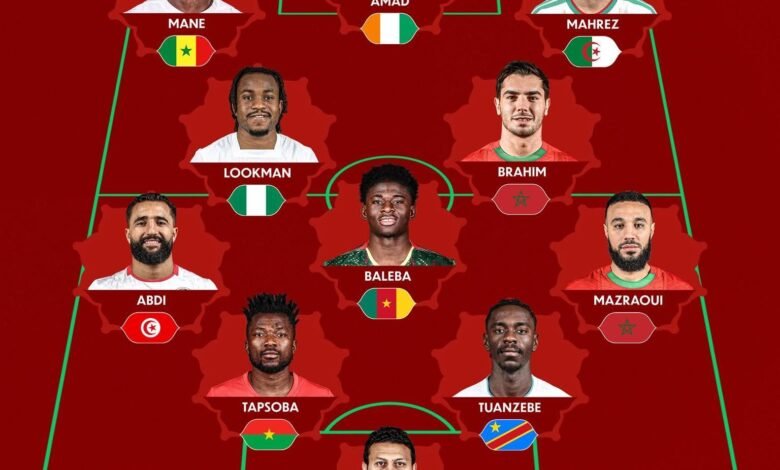 الشناوي وديازومحرز ومزاروي والعبدي ضمن التشكيل المثالي لدور المجموعات لبطولة كأس افريقيا 1