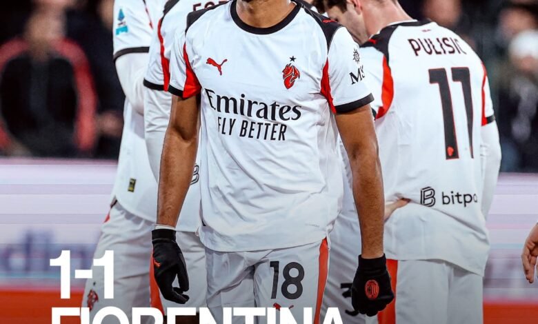 ميلان يواصل إهدار النقاط بالتعادل أمام فيورنتينا بالدوري الإيطالي 1