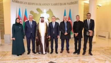 وزير خارجية جمهورية أذربيجان يستقبل رئيس البرلمان العربي في العاصمة باكو 2