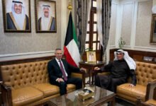 السفير قائد مصطفى يبحث مع مندوب الكويت بالجامعة العربية تطورات الأوضاع بالمنطقة ودعم القضية الفلسطينية 14