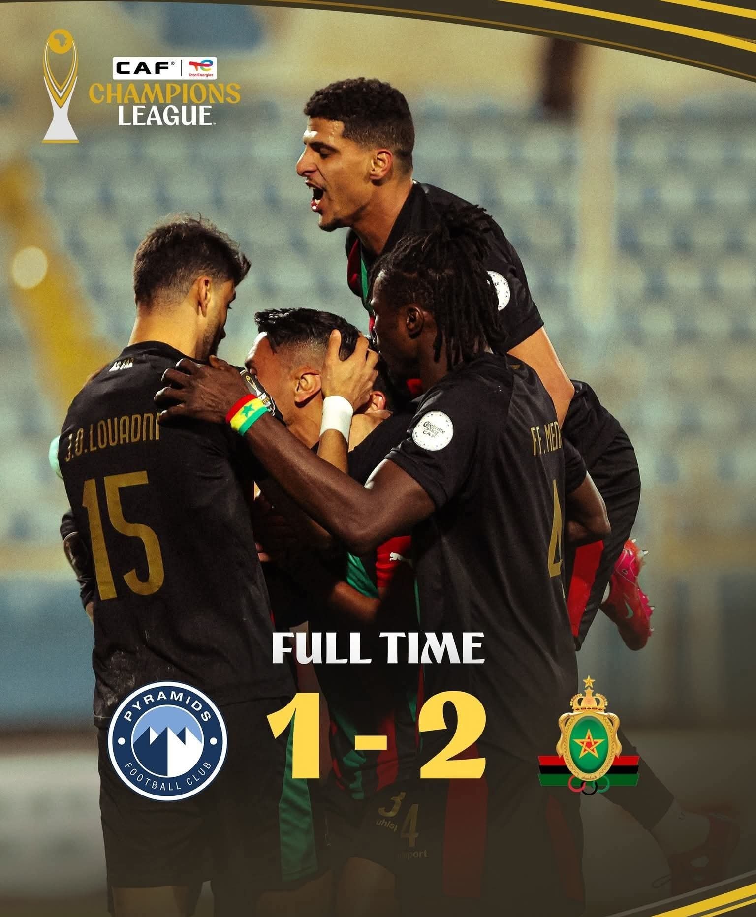 الجيش الملكي يطيح بحامل اللقب بيراميدز ويتأهل لنصف نهائي دوري الأبطال 1