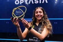 المصنفة الأولى عالميًا هانيا الحمامي تتوج ببطولة أوبتاسيا للإسكواش 12