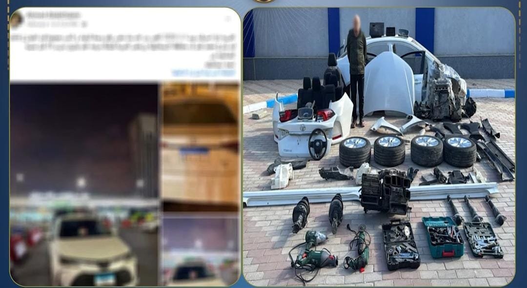 سقوط لص السيارات بالإسماعيلية.. تقطيع المركبة وبيعها قطع غيار 1