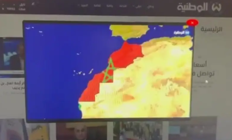 القناة الجزائرية الرسمية تبث خريطة المغرب كاملة مع الشعار الخالد للمملكة الشريفة "الله الوطن الملك" 1