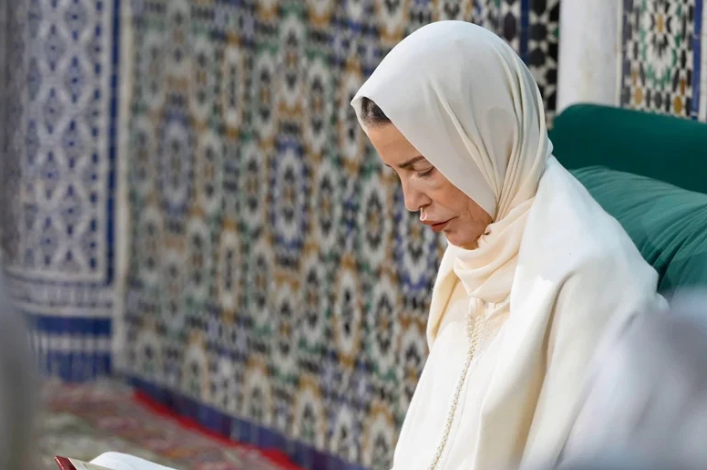 الأميرة للا مريم تمثل الملك محمد السادس في جنازة برناديت شيراك 1