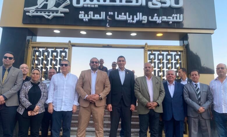 وزير الشباب والرياضة يقوم بجولة تفقدية لنادي الصحفيين لمتابعة أعمال التطوير والإرتقاء بالبنية التحتية 1