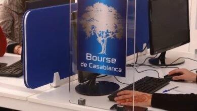 شاشة تداولات تظهر تراجع طفيف في بورصة الدار البيضاء