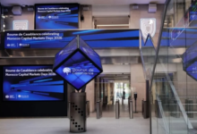 شاشة عرض مؤشر مازي في بورصة الدار البيضاء خلال تداولات الأسبوع التي شهدت تراجعاً 2.27%