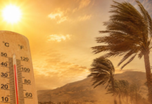 خريطة توضح توقعات طقس المغرب غداً مع موجة حر ورياح قوية في عدة مناطق