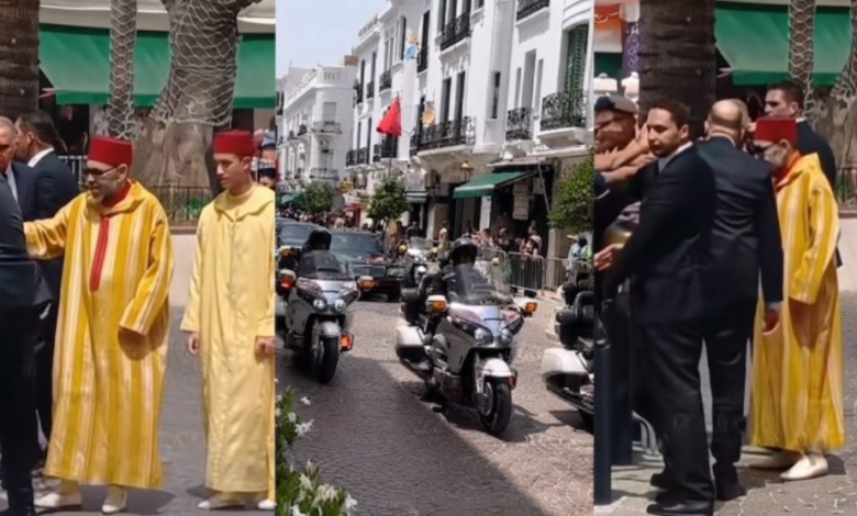جلالة الملك محمد السادس يصافح المواطنين بشوارع تطوان بحضور ولي العهد مولاي الحسن