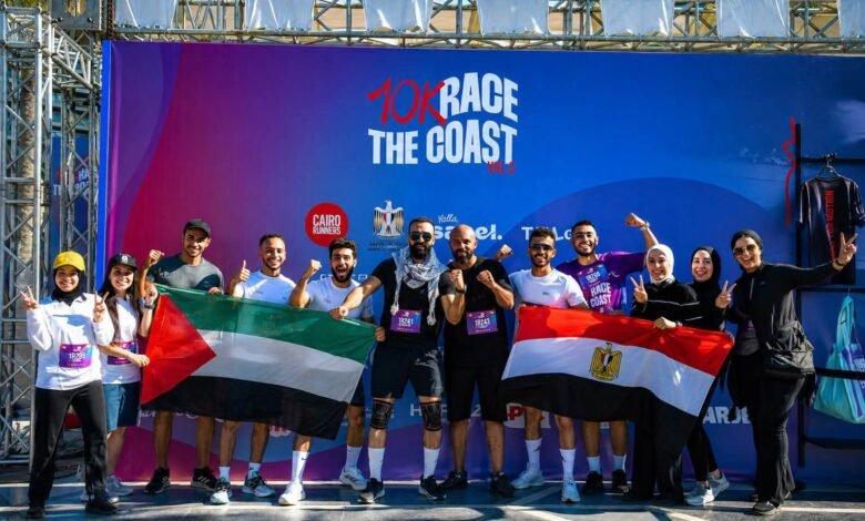 1000 عدّاء من 30 جنسية يشعلون شوارع العلمين الجديدة في النسخة الثالثة من ماراثون "10K Race the Coast" 1