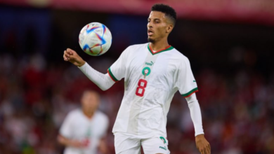 النجم المغربي أزّدين أوناحي خلال مباراة مع جيرونا وهو هدف برشلونة وأوناحي الجديد