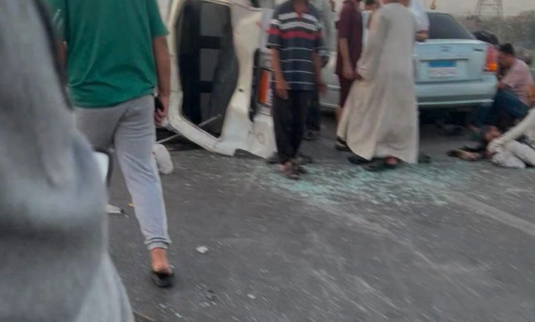 مصرع شخص وإصابة 8 آخرين فى حادث تصادم بطريق شبرا–بنها الحر 1