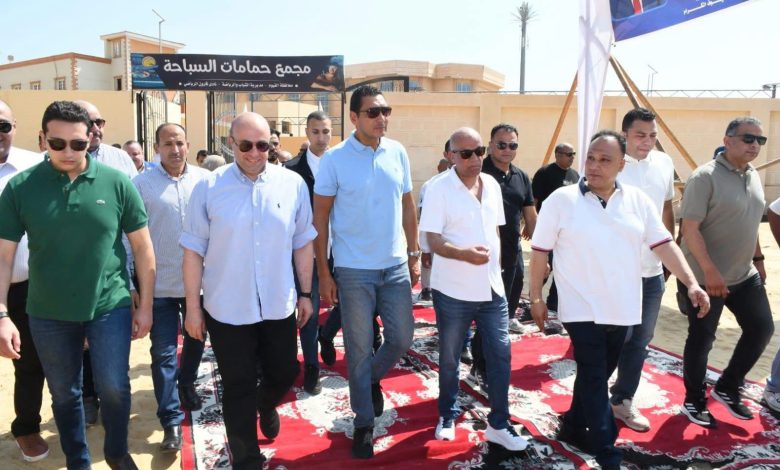 وزير الشباب والرياضة ومحافظ الفيوم يفتتحان مجمع حمامات السباحة بنادي قارون الرياضي بالفيوم 1