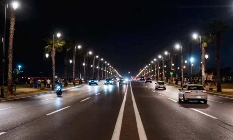 إنارة الطريق الساحلية بالرباط